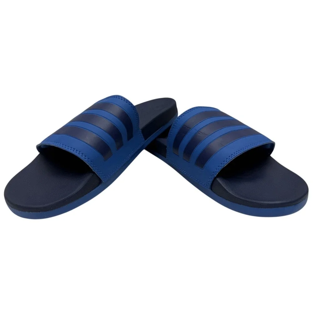 adidas Men's Adilette Comfort Blue/Navy Slide Sandals-Size 8‎ IG1118